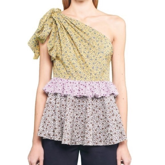 ANNA OCTOBER FLORAL SILK TOP, NWT - Picture 3 of 5